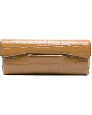 TOTEME Croco-Embossed Clutch Bag - Natural