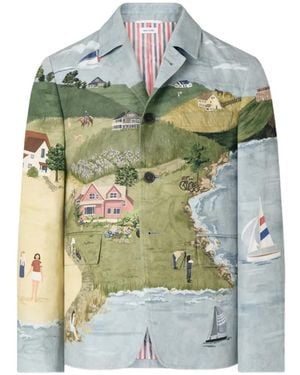 Thom Browne Nantucket Scenic Unconstructed Jacket - Green