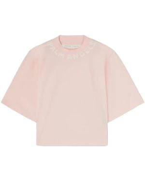 Palm Angels Seasonal Cotton Crop Top - Pink