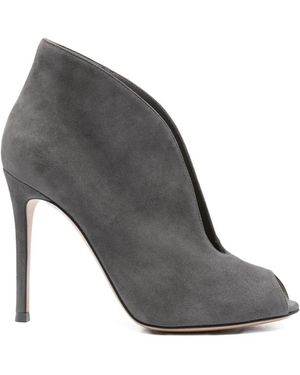Gianvito Rossi Vamp Peep-Toe Sandals - Grey