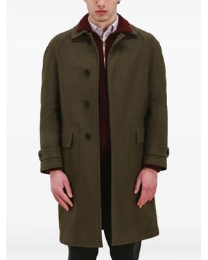 Fortela Amadeo Buttoned Wool Coat - グリーン