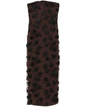 ROTATE BIRGER CHRISTENSEN Beaded Maxi Dress - Black