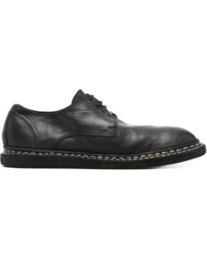 Guidi Leather Derby Shoes - Black