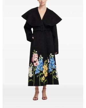 LEO LIN Manteau Joan À Broderies - Black
