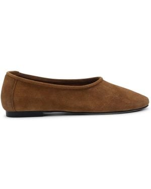 BY FAR Ballerines À Coutures Contrastantes - Brown