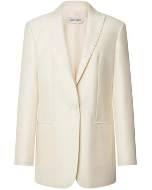 Alberta Ferretti Blazer de vestir con solapas de muesca - Blanco