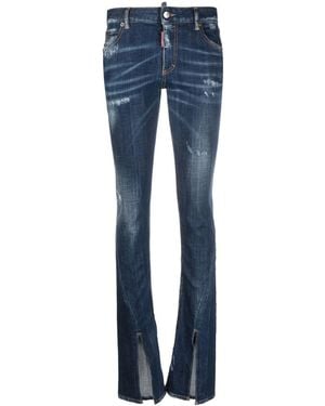 DSquared² Low-Rise Bootcut Jeans - Blue