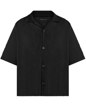 Manière De Voir Chemise Ample Justin À Design Plissé - Black