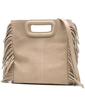 Maje Tote Bag Mit Fransen - Natur
