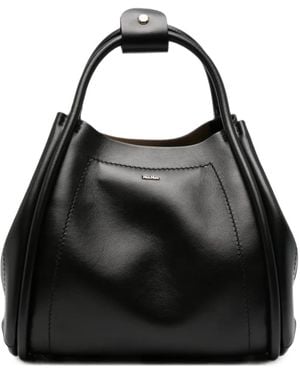 Max Mara Marine Leather Bucket Bag - Black