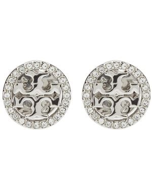 Tory Burch Miller クリスタル ピアス - ホワイト