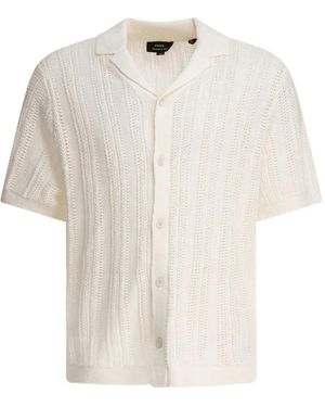 Vince Gestricktes Cabana Button-down-Hemd - Weiß
