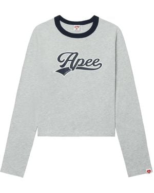 AAPE BY A BATHING AP Logo-Patch T-Shirt - White
