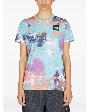 The North Face Abstract-Print T-Shirt - Blue