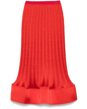 Jonathan Simkhai Falda midi Hollis - Rojo