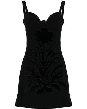 Elie Saab ベルベット ミニドレス - ブラック