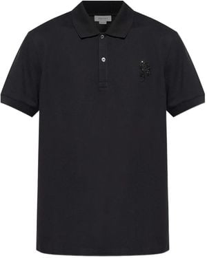 McQueen Embellished Polo Shirt - Black