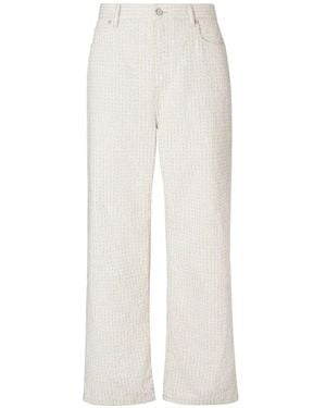 Fendi Topstitched Straight-Leg Jeans - White