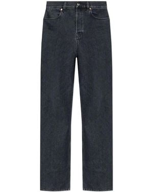 Gucci Wide Leg Denim Cotton Jeans - Blue