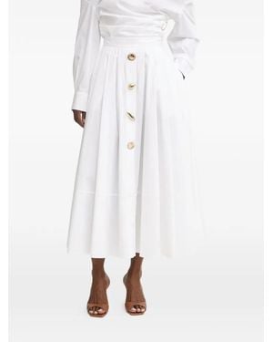 SIMONA CORSELLINI Pleated Skirt - White