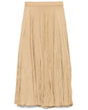 JOSEPH Silk Midi Skirt - Natural