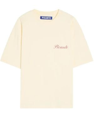 Picante Logo-Print Short-Sleeve T-Shirt - Natural