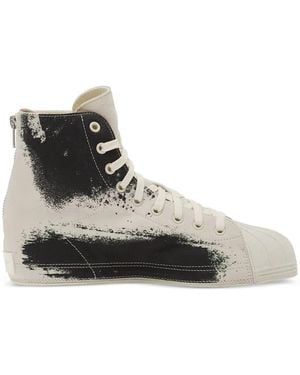 Y-3 Splash Print High Top Trainers - White