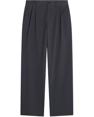 Maison Kitsuné Pleated Tailored Trousers - Blue