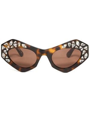 PUCCI Occhiali Da Sole Cat-Eye Con Strass - Marrone