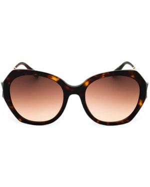 Chopard Oversized Geometric-Frame Sunglasses - Brown