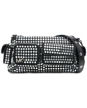 MICHAEL Michael Kors Dakota Stud-Embellishment Shoulder Bag - Gray