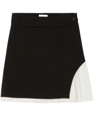 Claudie Pierlot Pleated-Panel Mini Skirt - Black
