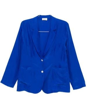 P.A.R.O.S.H. Saxon Button Patch-Pocket Blazer - Blue