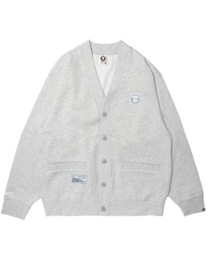 Aape By A Bathing Ape Moonface Jersey Cardigan - White