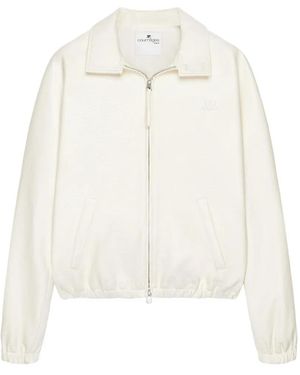 Courreges Vinyl Zipped Bomber Jacket - White