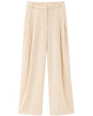 IRO Hayda Pleated Wide-Leg Trousers - White