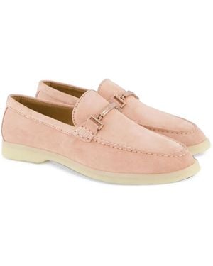 Gibaldi Suede Bit-Strap Loafers - Pink
