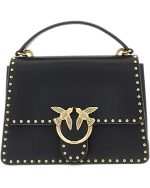 Pinko Medium Love Stud-Embellished Tote Bag - Black