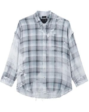R13 Frayed-Hem Shirt - White