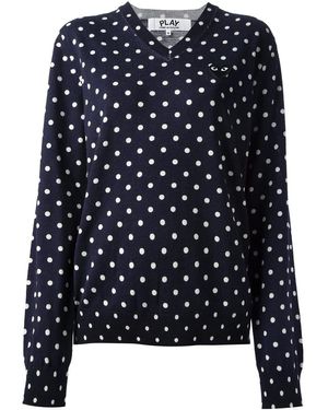 COMME DES GARÇONS PLAY Polka Dot Sweater - ブルー