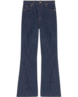 Ganni Schlagjeans Mit Hohem Bund - Blau