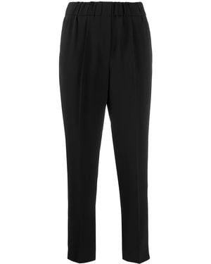 Brunello Cucinelli Acetate Silk Trousers - Black