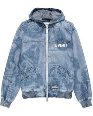 Evisu Zip-Up Hoodie - Blue