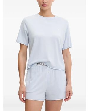 Polo Ralph Lauren Pijama Club Terry Con Logo En La Cintura - Blanco