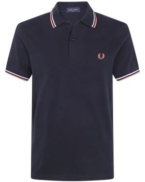 Fred Perry Polo Con Ribete En Contraste - Azul