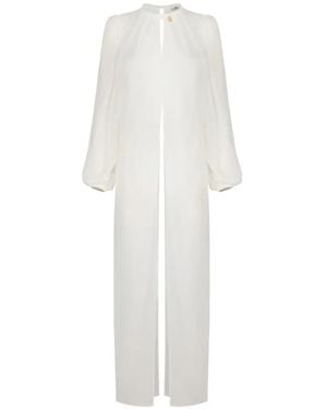 Elisabetta Franchi Bluse Aus Georgette - Weiß