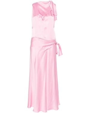 MSGM Knot Sleeveless Midi Dress - Pink
