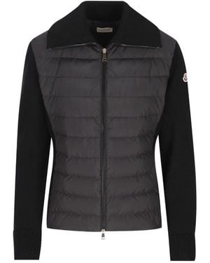 Moncler Padded Zip-Up Cardigan - Black