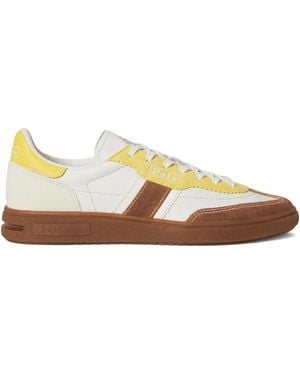 Polo Ralph Lauren Side Stripes Bedford Trainers - Yellow