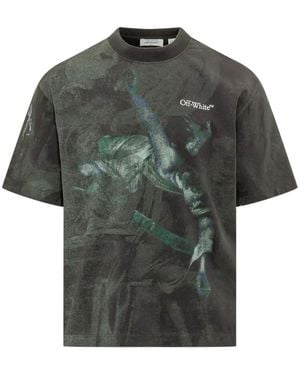 Off-White c/o Virgil Abloh Caravaggio-Print Arrows T-Shirt - Grey
